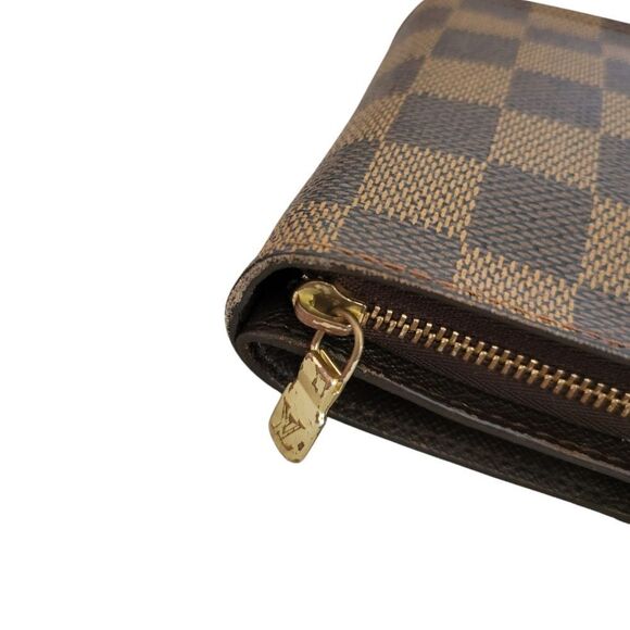 LOUIS VUITTON Compact Zipper Wallet Damier  Ebene Bifold Wallet - Picture 8 of 14